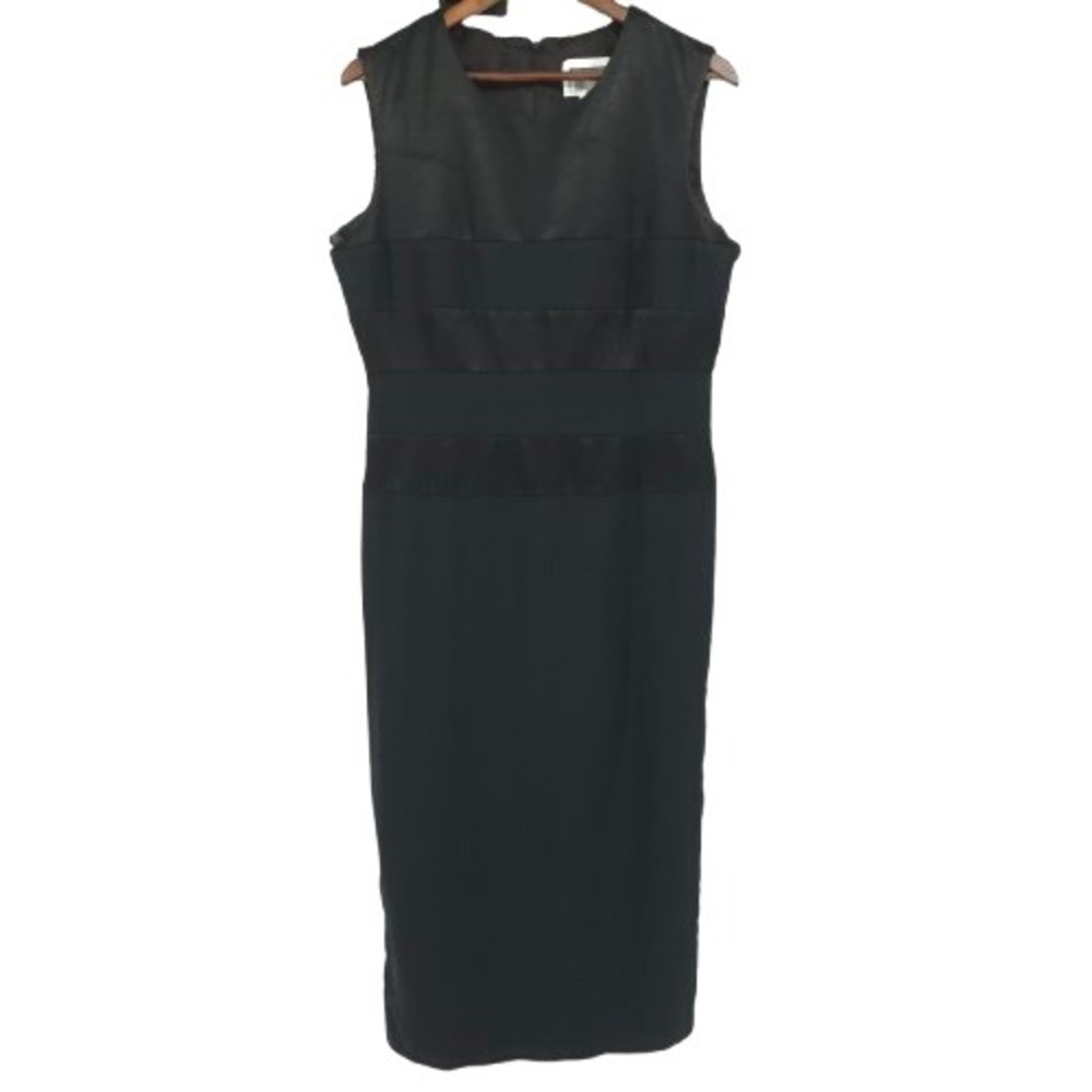 Lois Snyder Dress Size 16 Maxi Sleeveless Sheath Cocktail Evening Event Black
